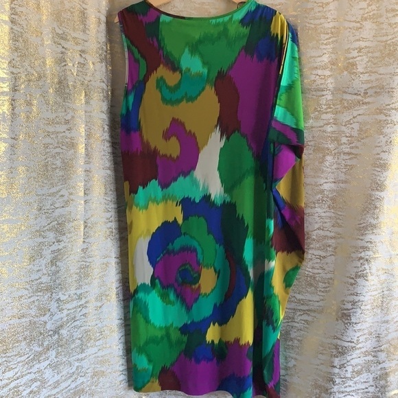 Calvin Klein Women’s Multicolour Midi Length Evening Dress Size L - Picture 6 of 11